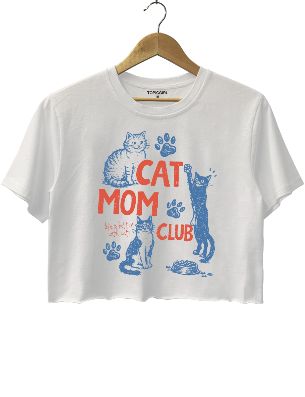 Cat Mom Club Crop Top