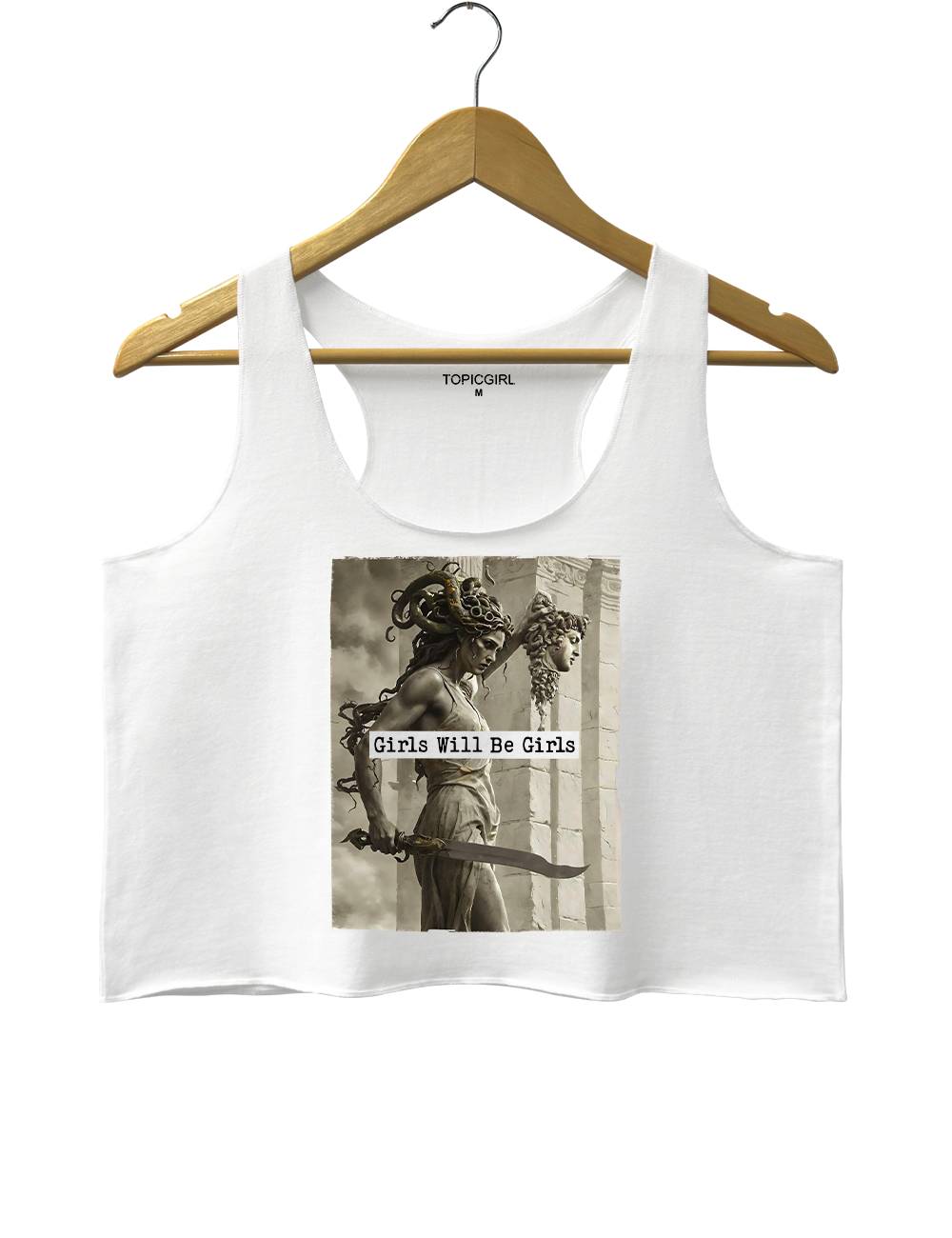Medusa With The Head Of Perseus Crop Top