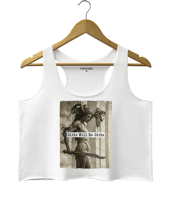 Medusa With The Head Of Perseus Crop Top
