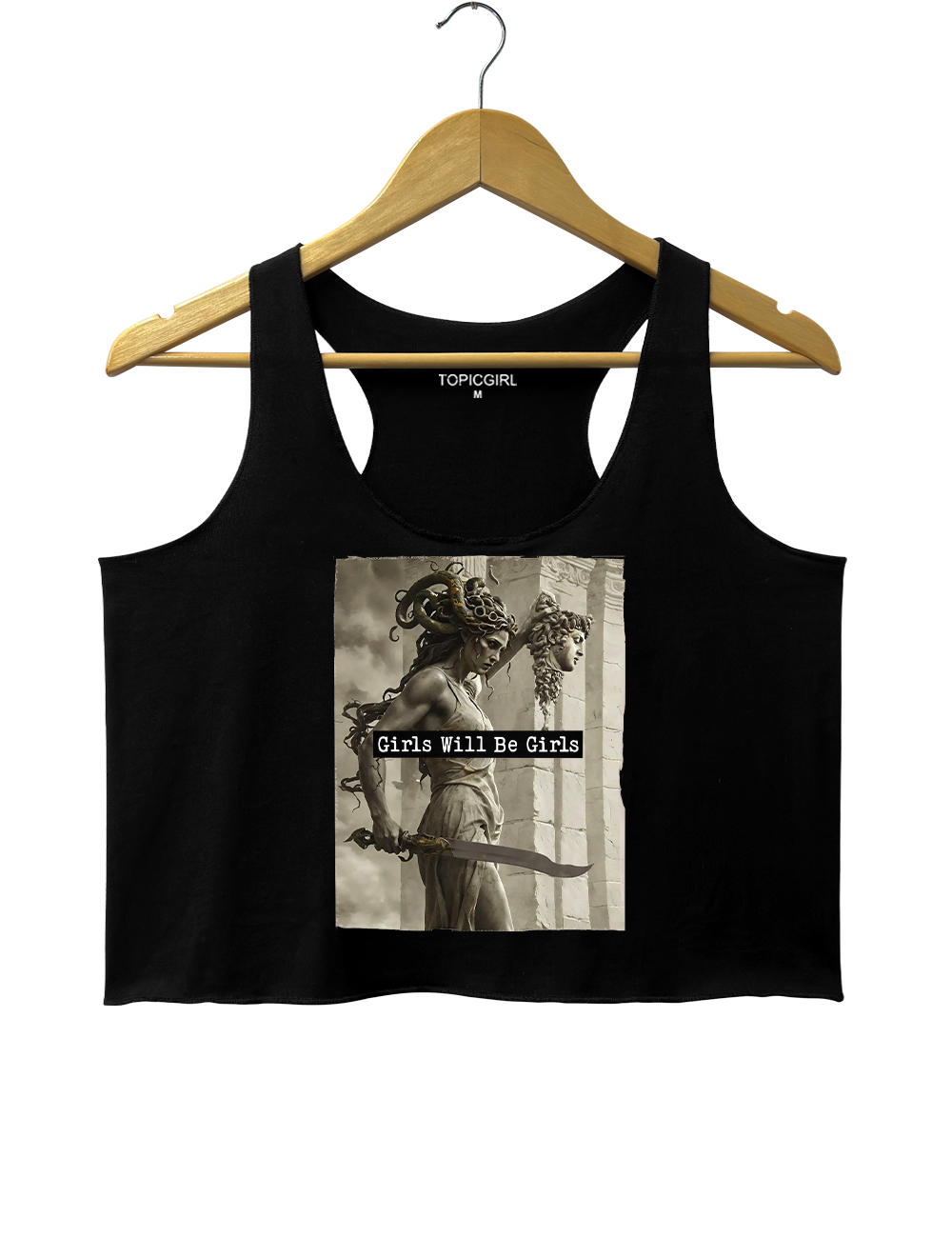 Medusa With The Head Of Perseus Crop Top