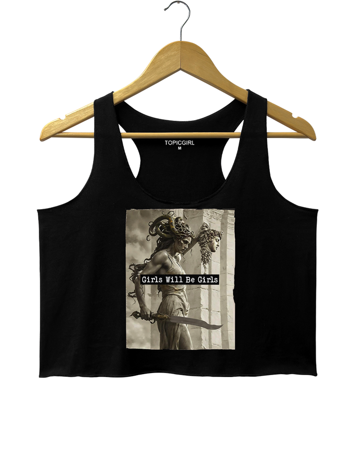 Medusa With The Head Of Perseus Crop Top