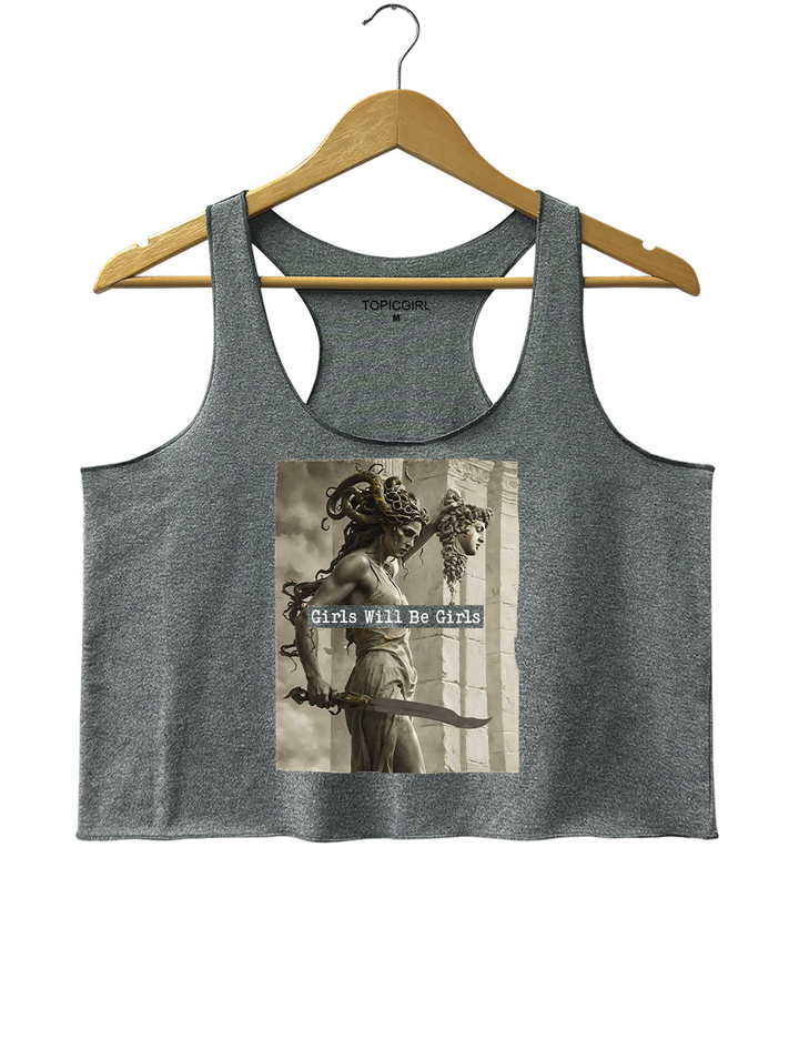 Medusa With The Head Of Perseus Crop Top