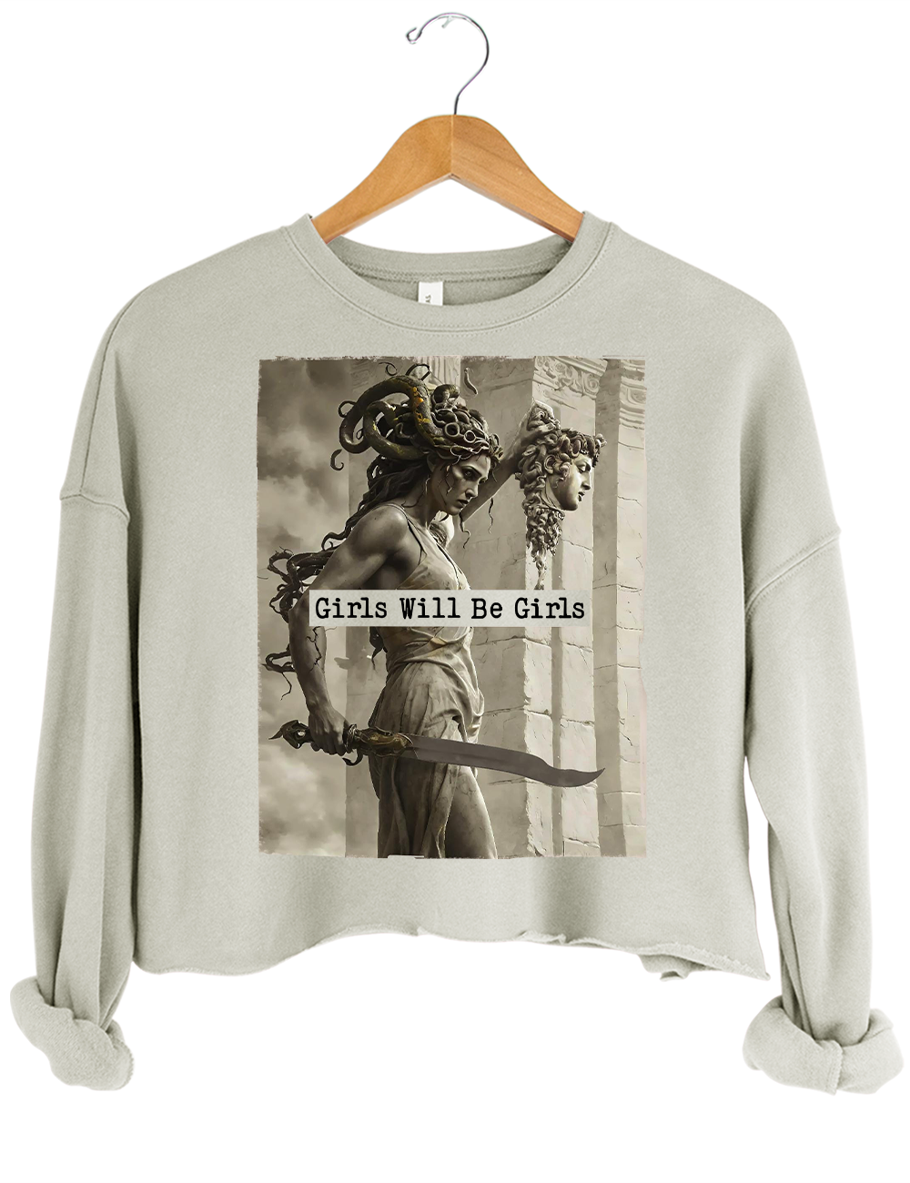 Medusa With The Head Of Perseus Crop Top
