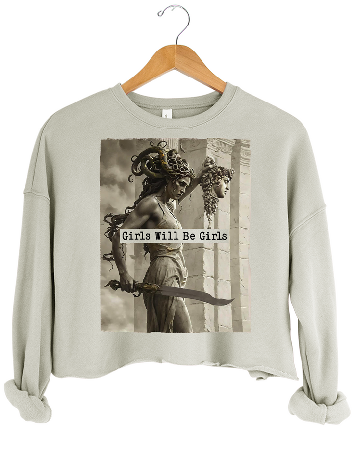 Medusa With The Head Of Perseus Crop Top