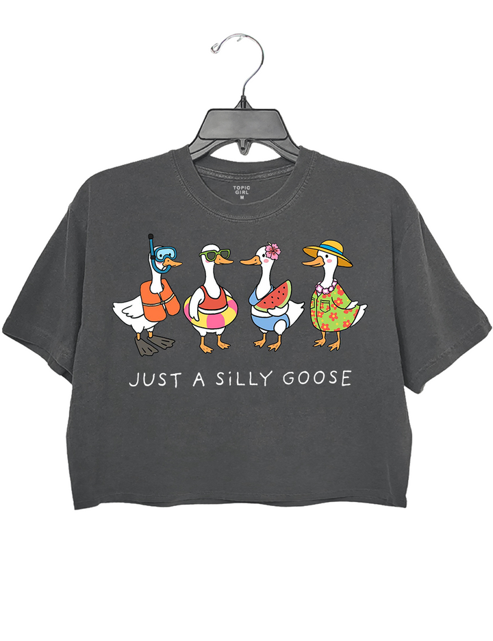 Just A Silly Goose Summer Crop Top