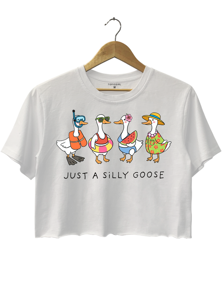 Just A Silly Goose Summer Crop Top