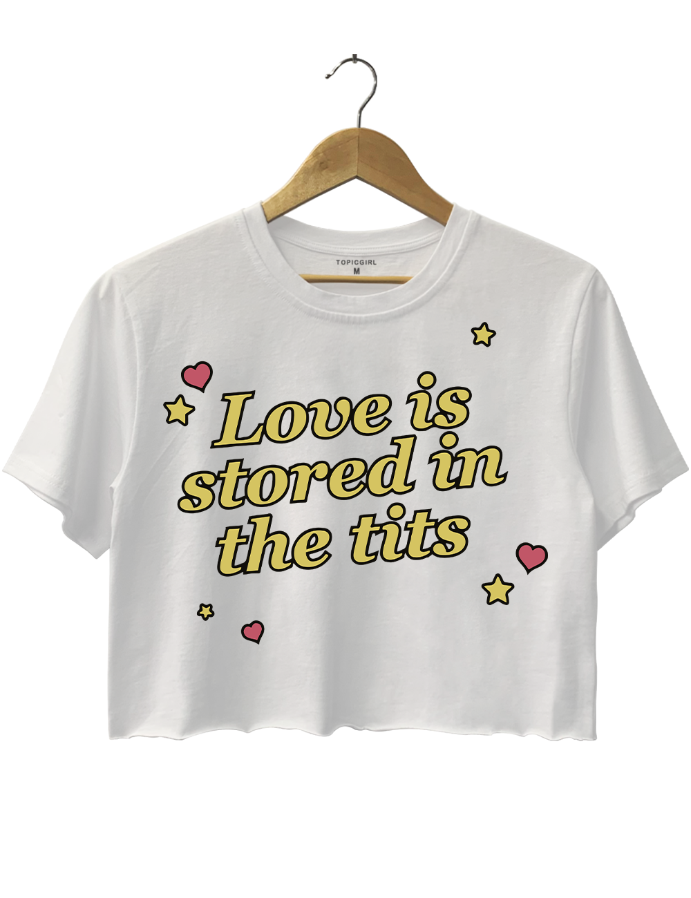 Love ls Stored In The Tits Crop Top