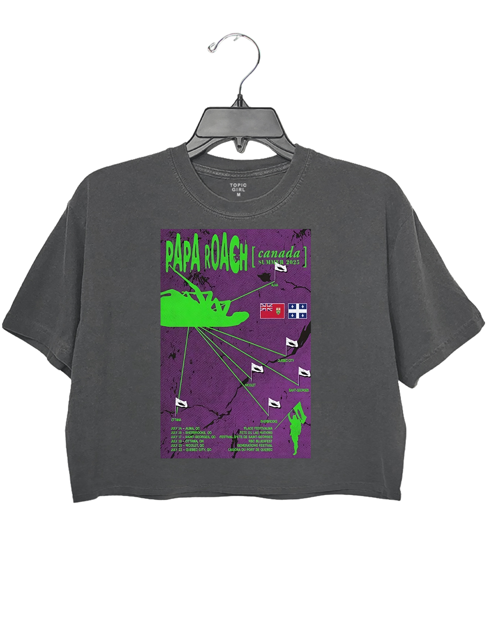 Papa Roach Summer Tour 2025 Crop Top