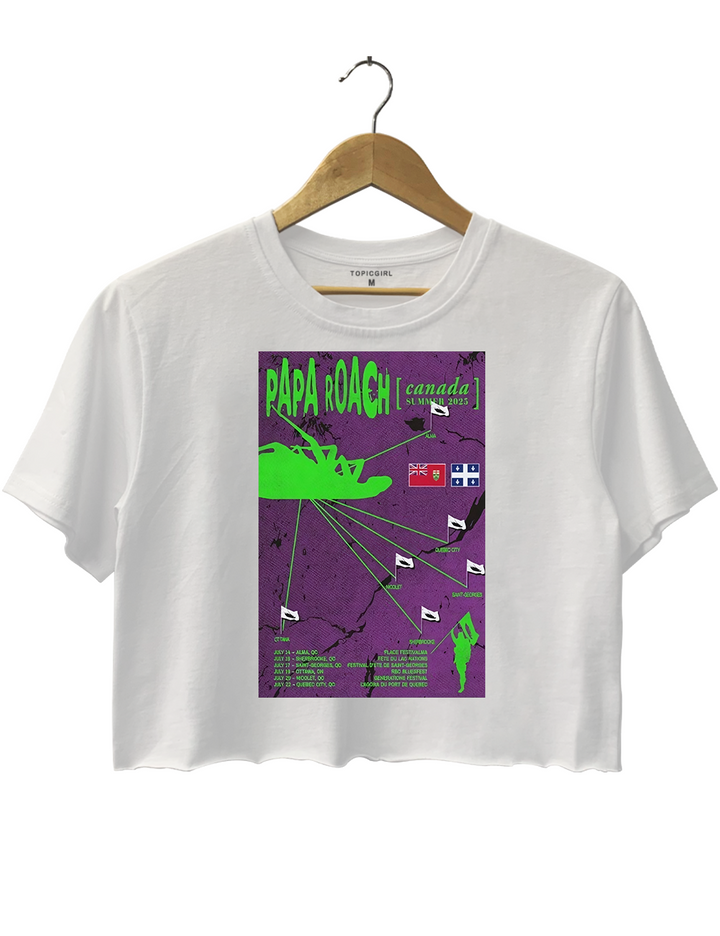 Papa Roach Summer Tour 2025 Crop Top