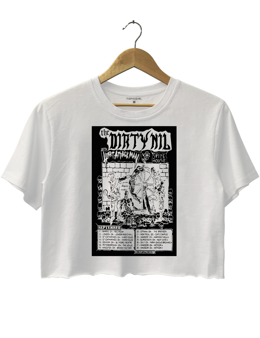 The Dirty Nil Poster September Tour 2025 Crop Top