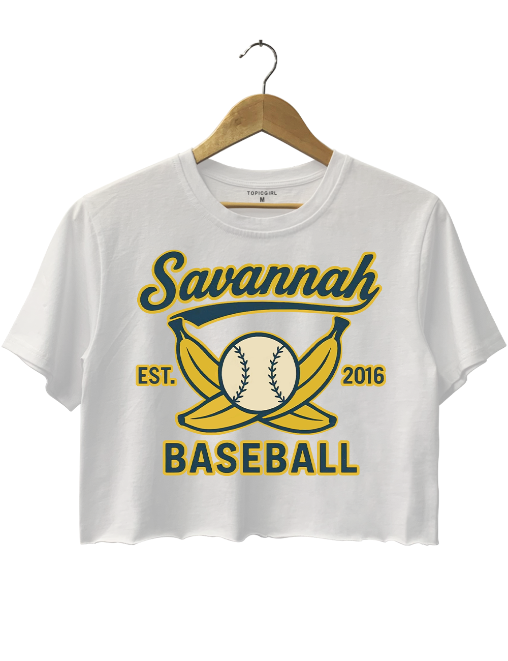 Retro Savannah Baseball Crop Top