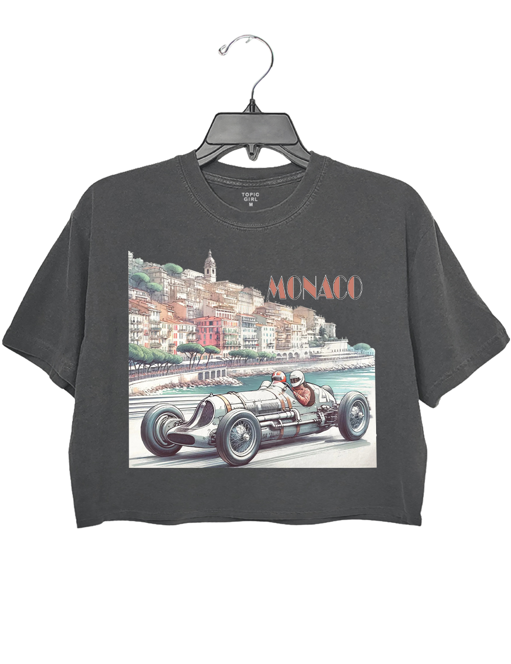 Monaco 1937 Racer Vintage Style Crop Top