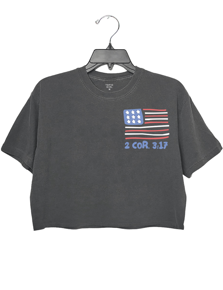 Bible Verse Where the Spirit of the Lord ls Crop Top
