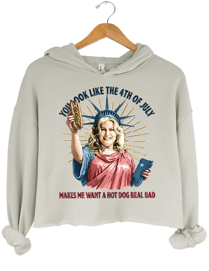 You Look Like The 4th of July Make Me Want A Hot Dog Crop Top