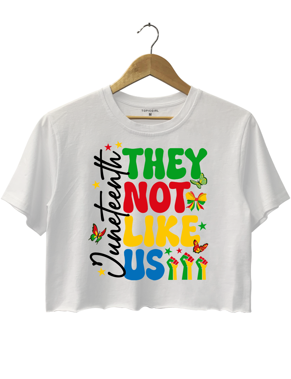 Juneteenth They Not Like Us Black History Crop Top
