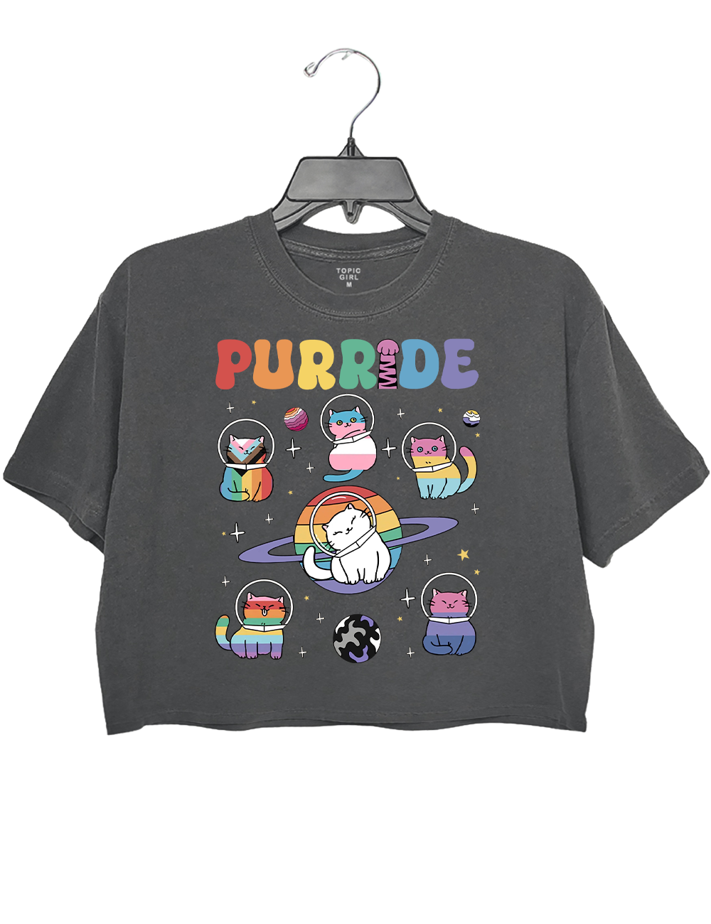 Cats In Space Rainbow Cats Crop Top