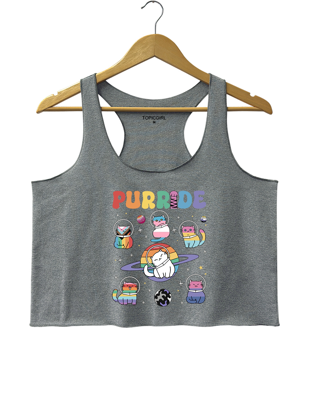 Cats In Space Rainbow Cats Crop Tank Top