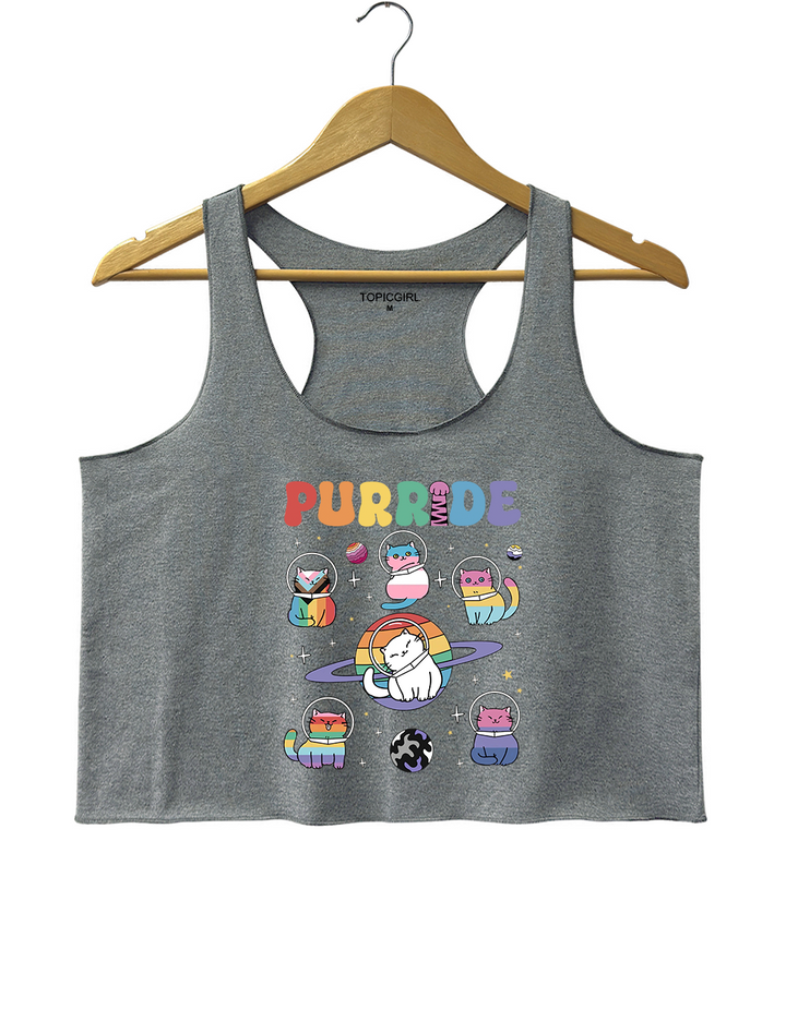 Cats In Space Rainbow Cats Crop Tank Top