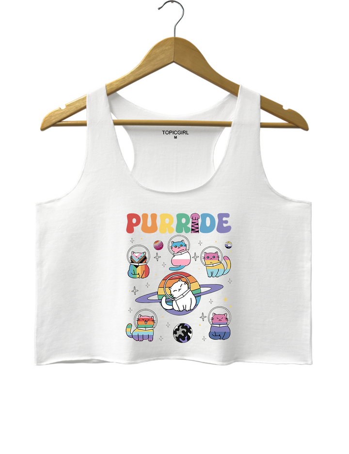 Cats In Space Rainbow Cats Crop Tank Top