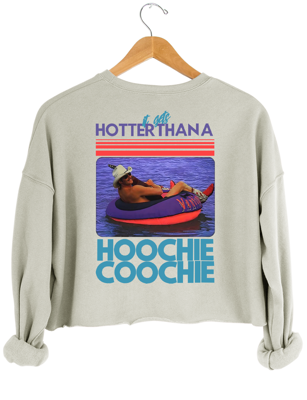 90s Couniry Music Hoochie Coochie Crop Sweatshirt