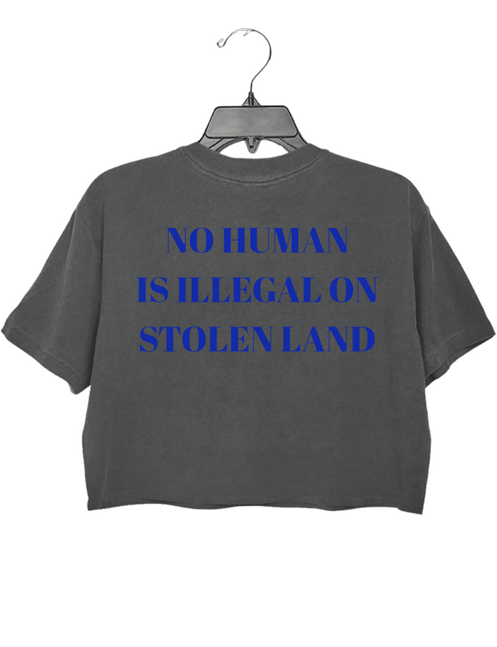 No Humen ls lllega Crop Top