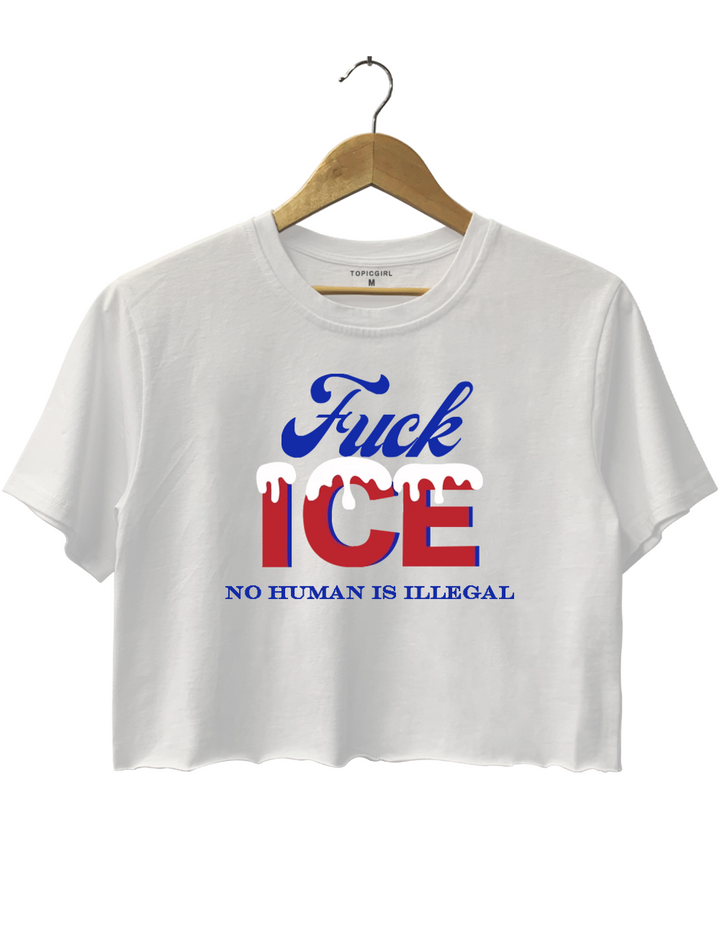 No Humen ls lllega Crop Top