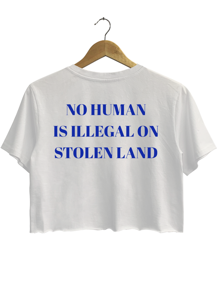 No Humen ls lllega Crop Top
