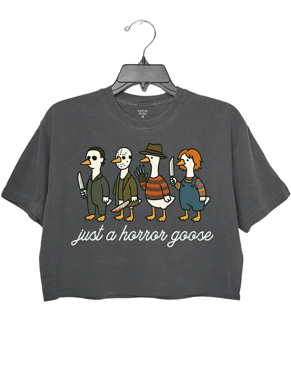 Just a horror goose Crop Top