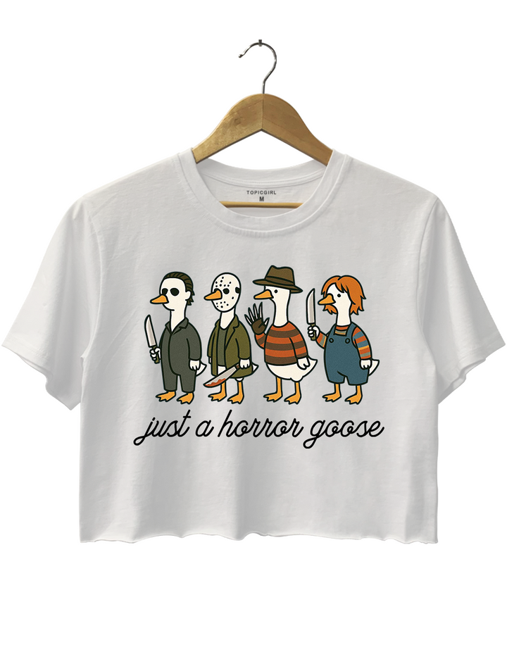 Just a horror goose Crop Top