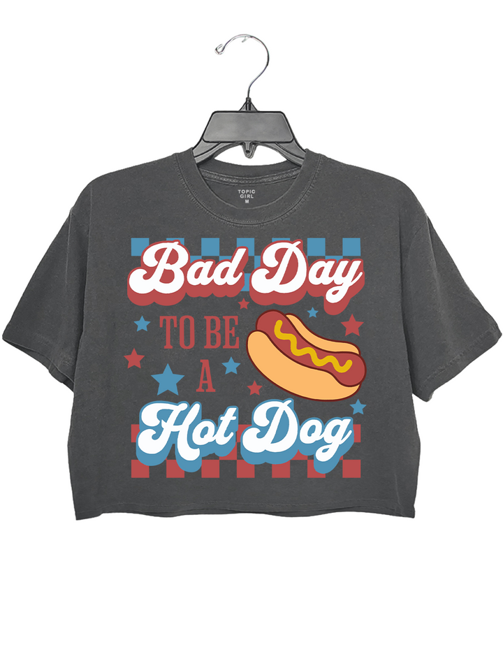 Bad Day to Be a Hot Dog Crop Top