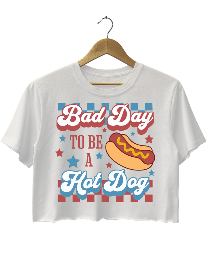 Bad Day to Be a Hot Dog Crop Top