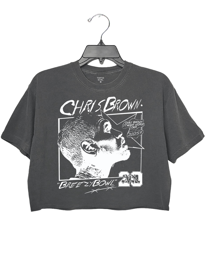 Chris Brown Breezy Bow Worid Tour 2025 Crop Top