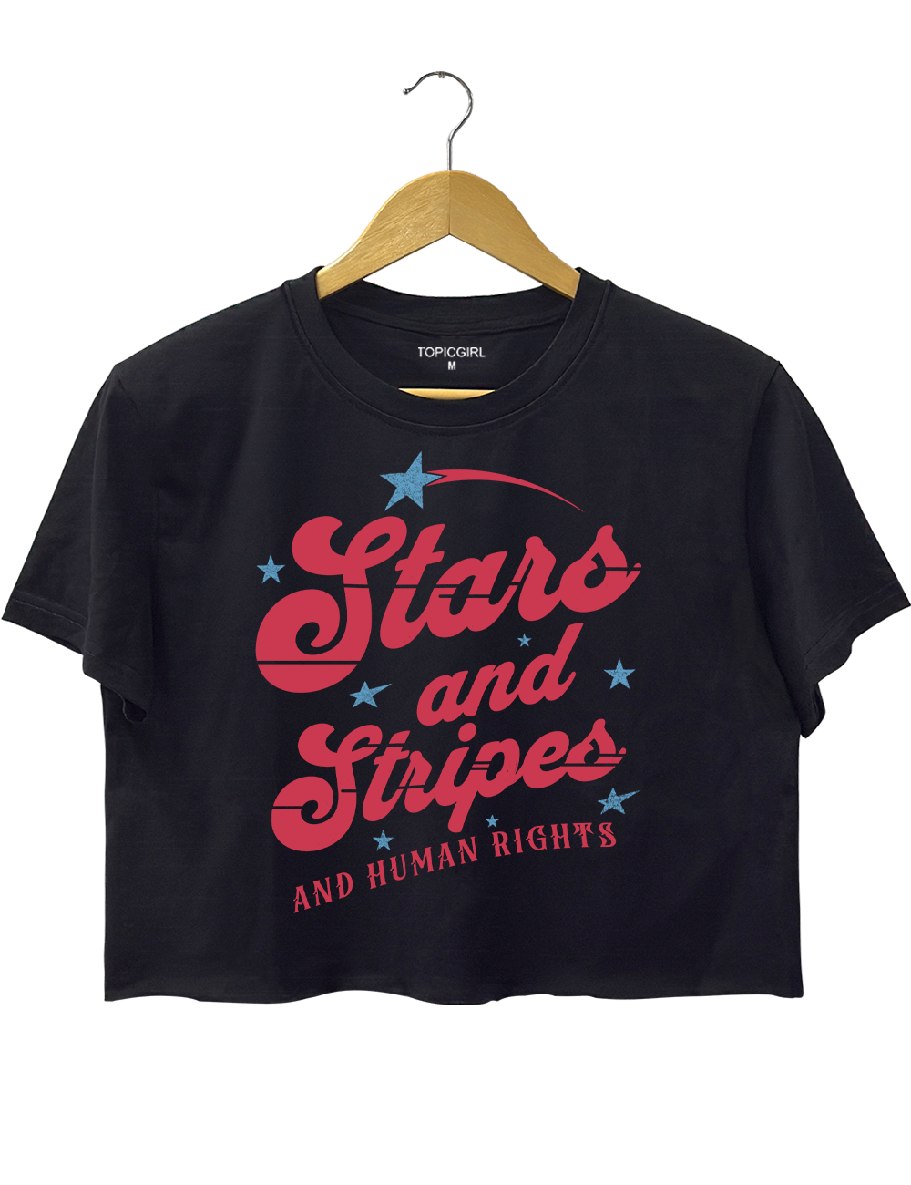 Stars and Stripes and Human Rights Crop Top