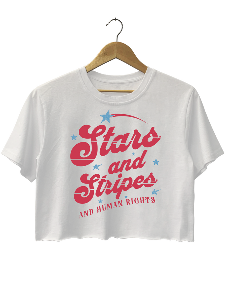 Stars and Stripes and Human Rights Crop Top
