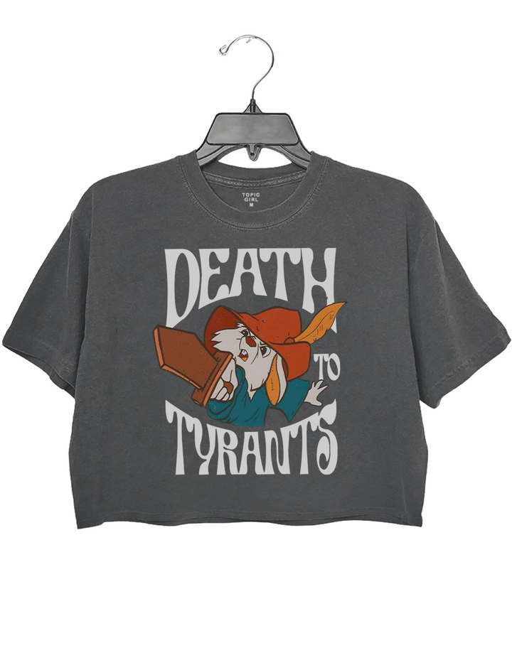 Retro 70s Skippy Rabbit Death To Tyrants Crop Top