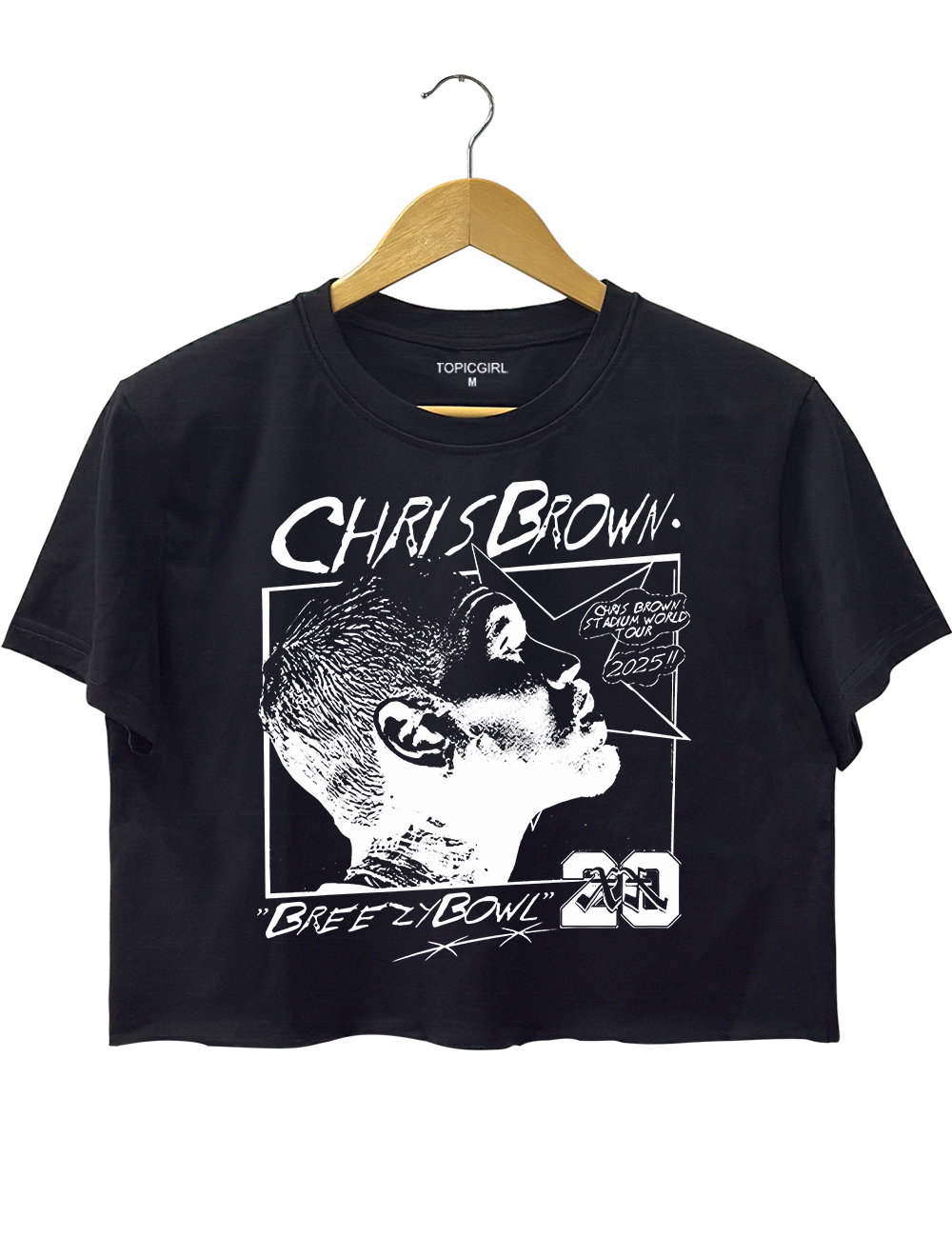 Chris Brown Breezy Bowl Stadium Tour Crop Top
