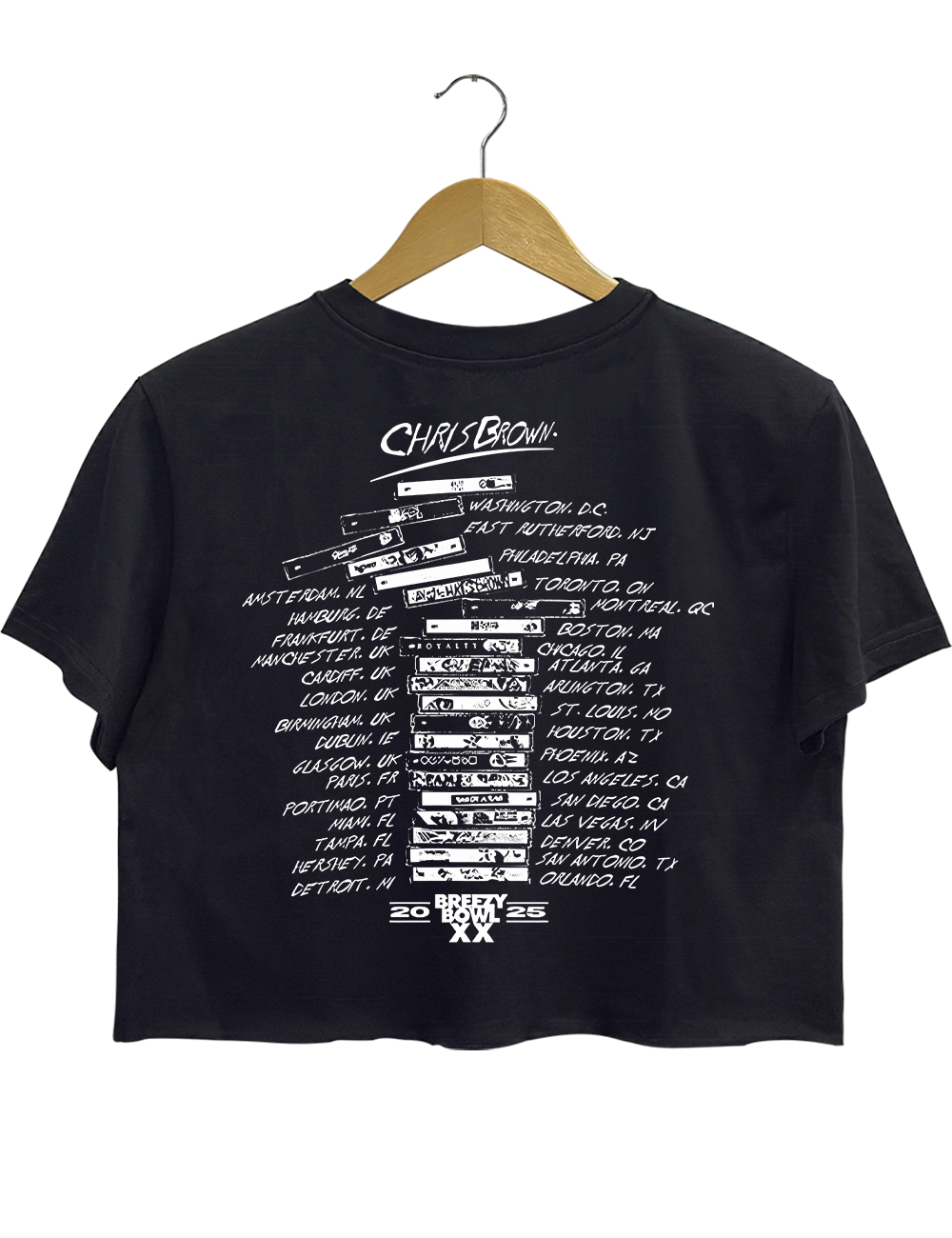 Chris Brown Breezy Bowl Stadium Tour Crop Top