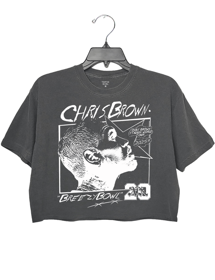 Chris Brown Breezy Bowl Stadium Tour Crop Top