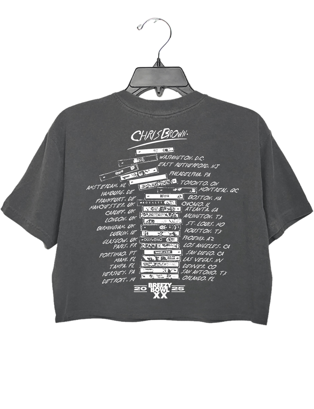 Chris Brown Breezy Bowl Stadium Tour Crop Top