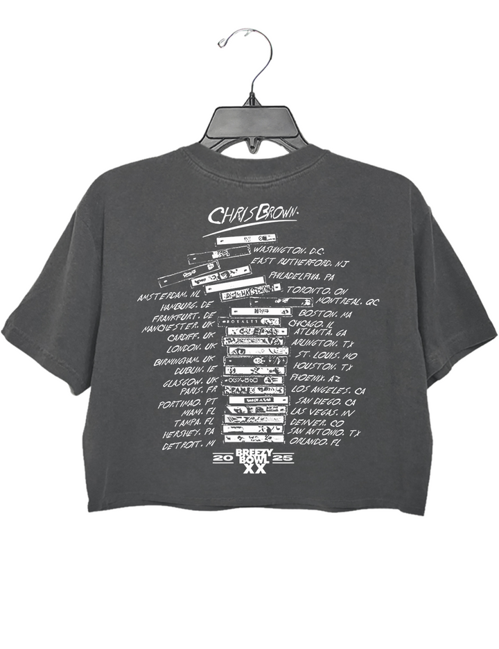 Chris Brown Breezy Bowl Stadium Tour Crop Top