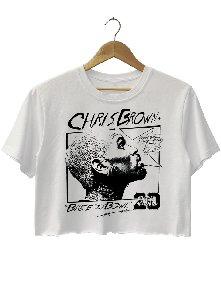 Chris Brown Breezy Bowl Stadium Tour Crop Top