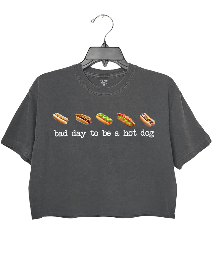 Bad Day to Be a Hotdog Crop Top