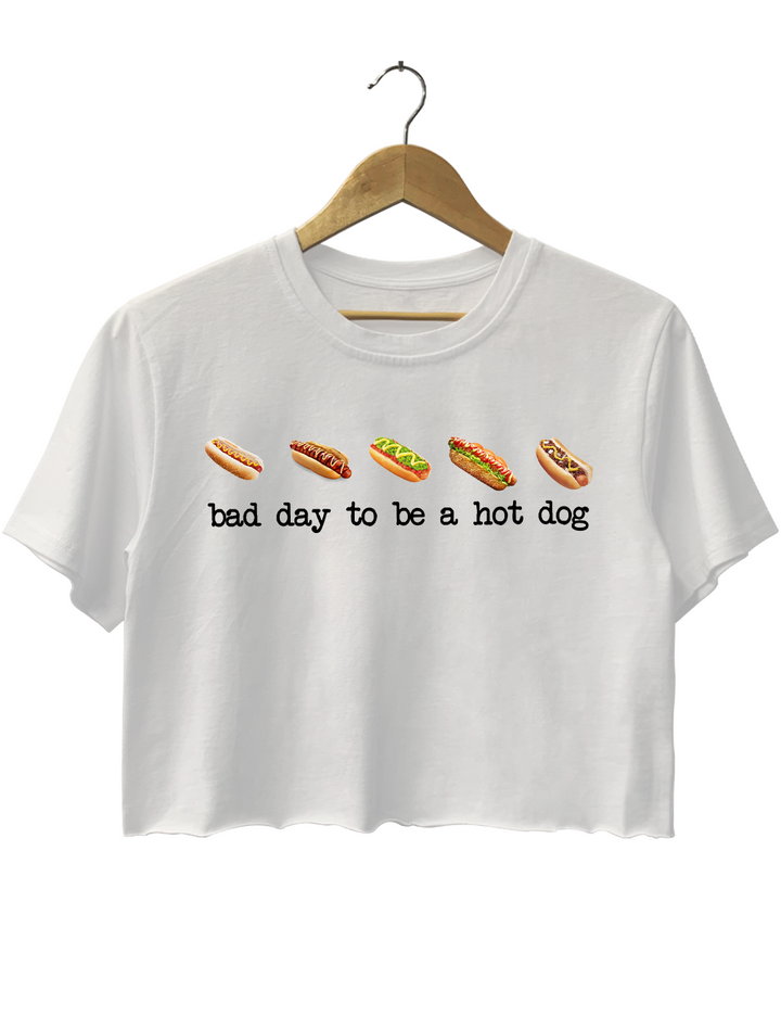 Bad Day to Be a Hotdog Crop Top