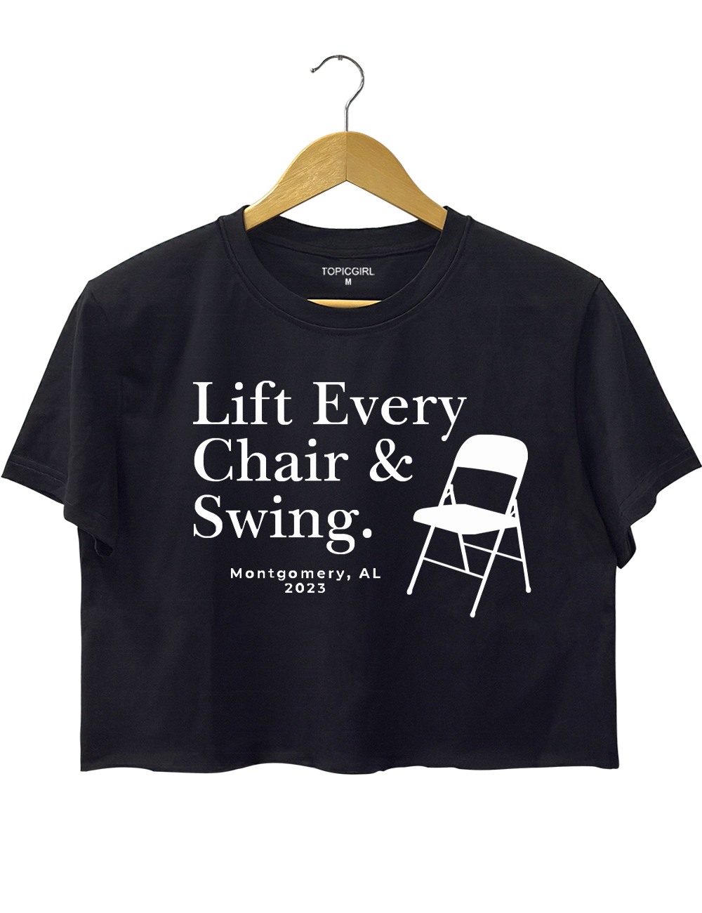 Lift Every Chair And Swing Crop Top