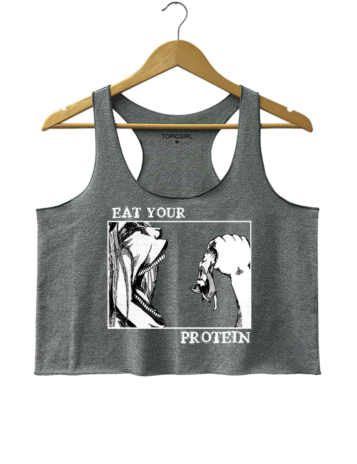 Attack On Titan Eat Your Protein Crop Top