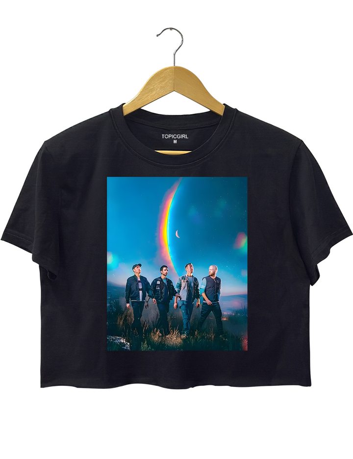 Coldplay Rainbow Sky Tour Band Crop Top