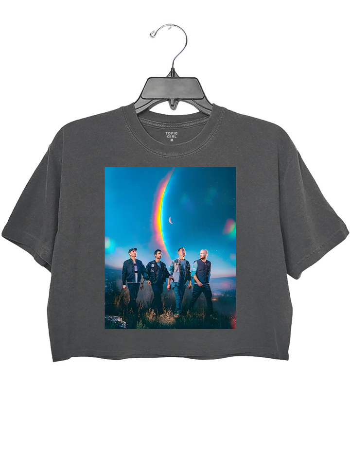 Coldplay Rainbow Sky Tour Band Crop Top