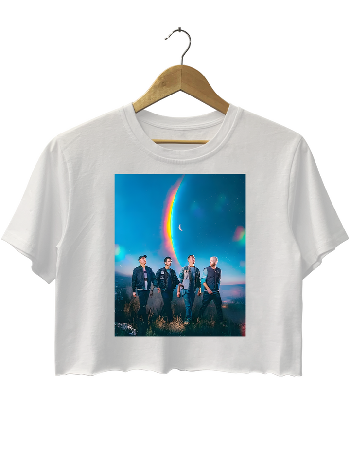 Coldplay Rainbow Sky Tour Band Crop Top