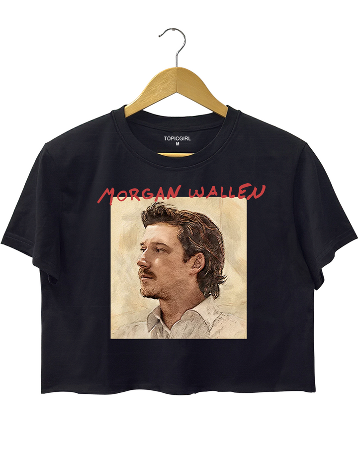 Vintage Morgan wallen Crop Top