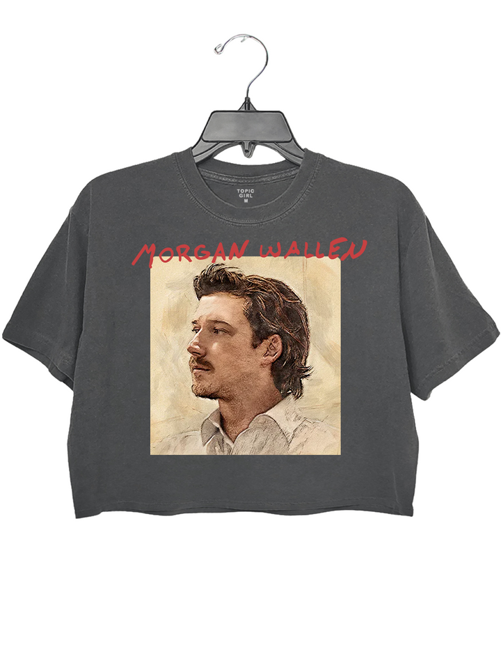 Vintage Morgan wallen Crop Top